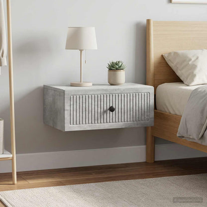 vidaXL Bedside Cabinet 2 pcs Concrete Grey 49 x 34.5 x 20 cm