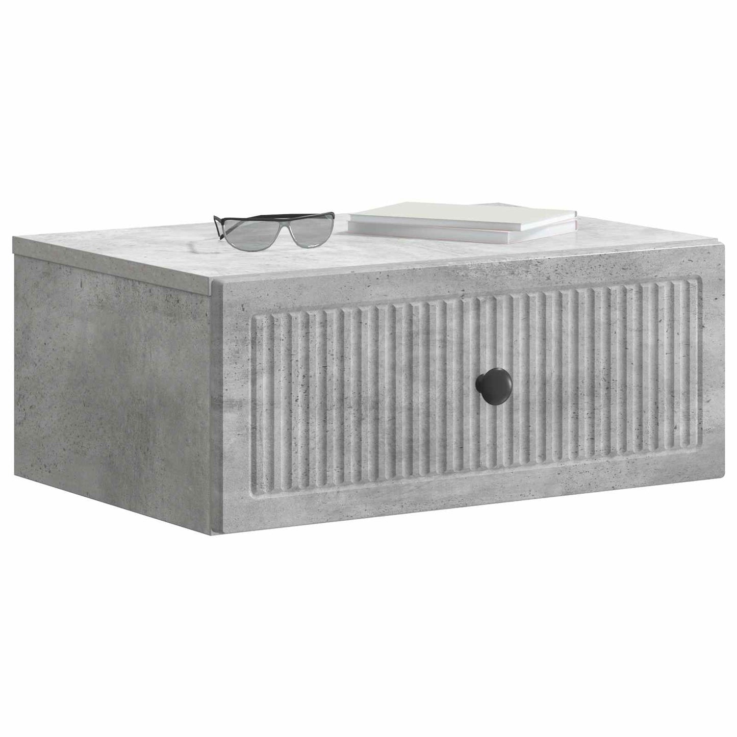 vidaXL Bedside Cabinet 2 pcs Concrete Grey 49 x 34.5 x 20 cm