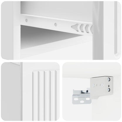 vidaXL Bedside Cabinet with Drawer High Gloss White 49 x 34.5 x 20 cm