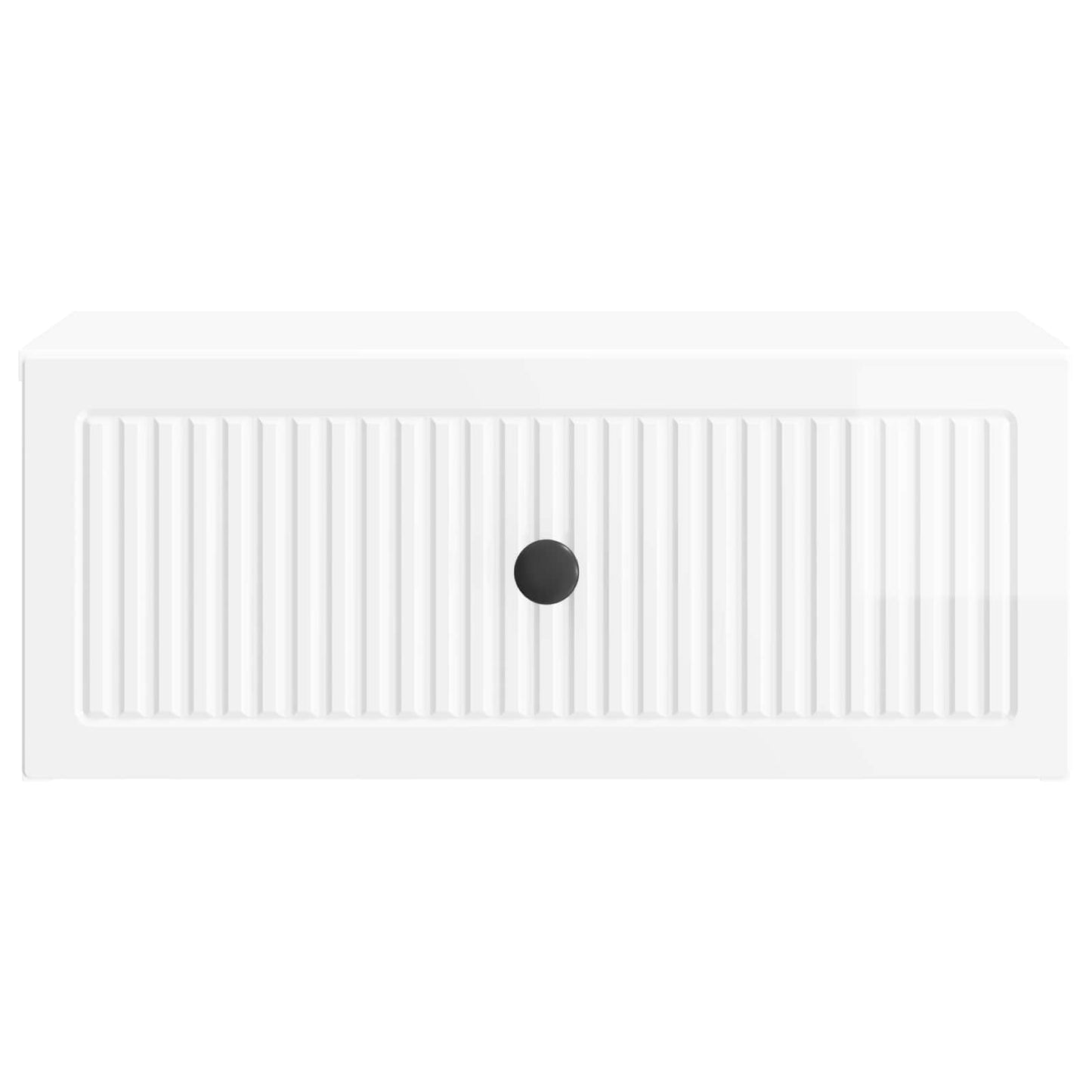 vidaXL Bedside Cabinet with Drawer High Gloss White 49 x 34.5 x 20 cm
