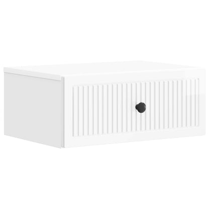 vidaXL Bedside Cabinet 2 pcs High Gloss White 49 x 34.5 x 20 cm