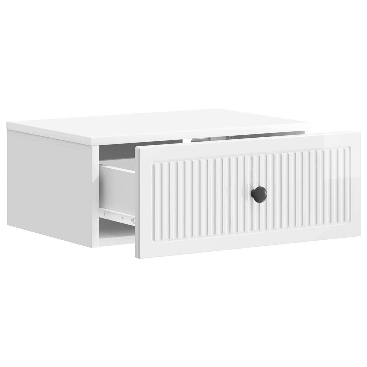 vidaXL Bedside Cabinet 2 pcs High Gloss White 49 x 34.5 x 20 cm