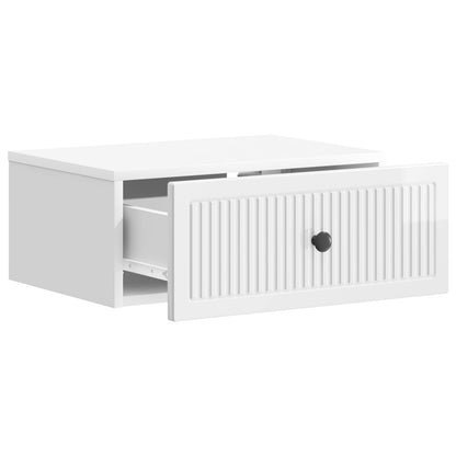 vidaXL Bedside Cabinet 2 pcs High Gloss White 49 x 34.5 x 20 cm