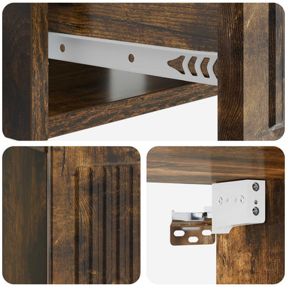 vidaXL Bedside Cabinet Smoked Oak 49 x 34.5 x 20 cm Engineered Wood
