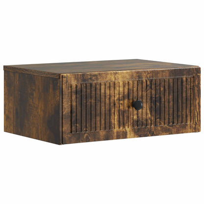vidaXL Bedside Cabinet with Drawer 2 pcs Smoked Oak 49 x 34.5 x 20 cm