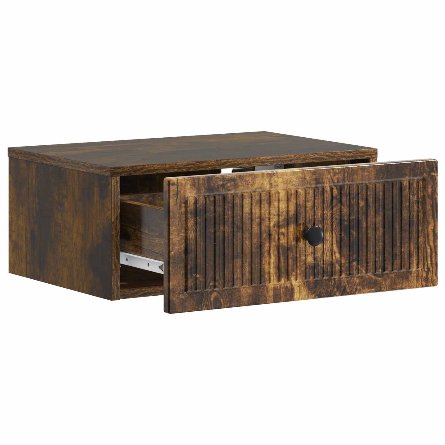 vidaXL Bedside Cabinet with Drawer 2 pcs Smoked Oak 49 x 34.5 x 20 cm
