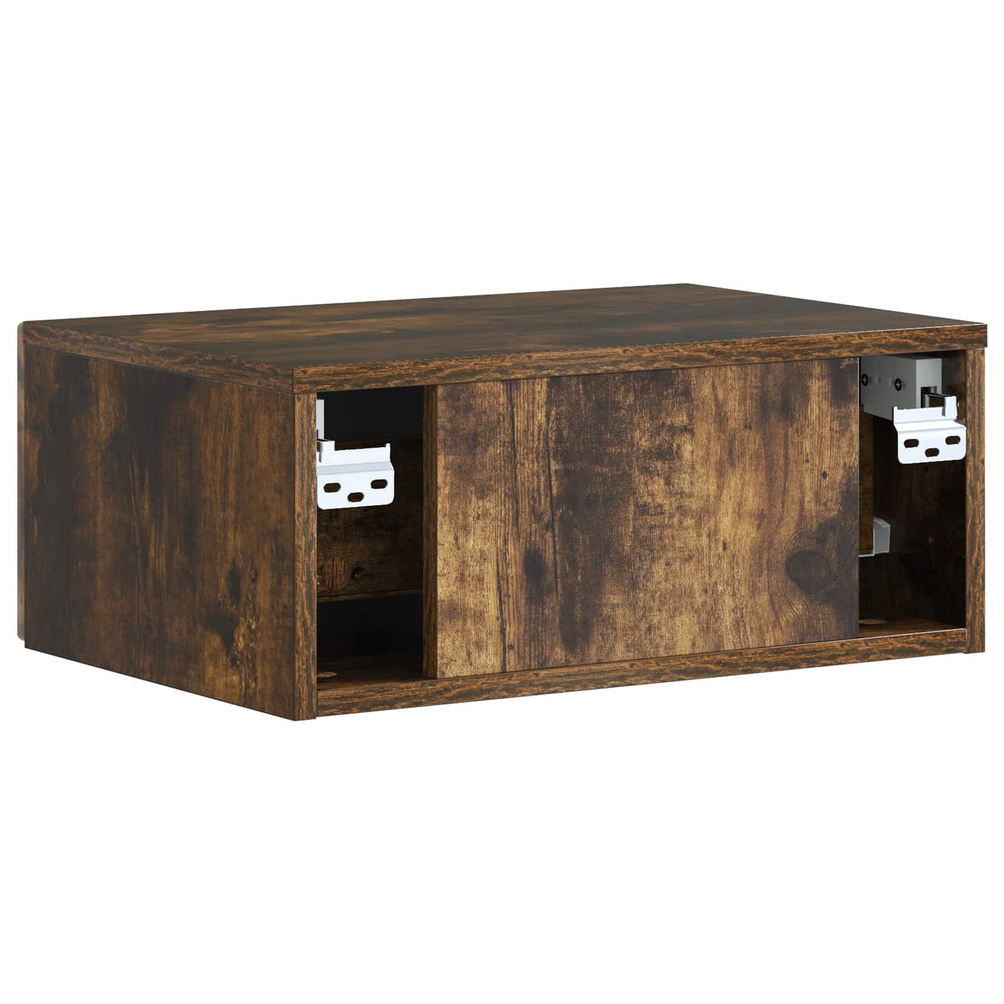vidaXL Bedside Cabinet with Drawer 2 pcs Smoked Oak 49 x 34.5 x 20 cm