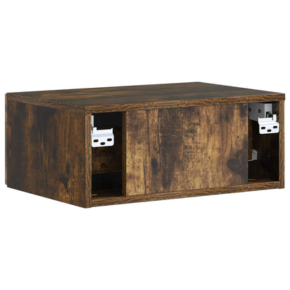 vidaXL Bedside Cabinet with Drawer 2 pcs Smoked Oak 49 x 34.5 x 20 cm