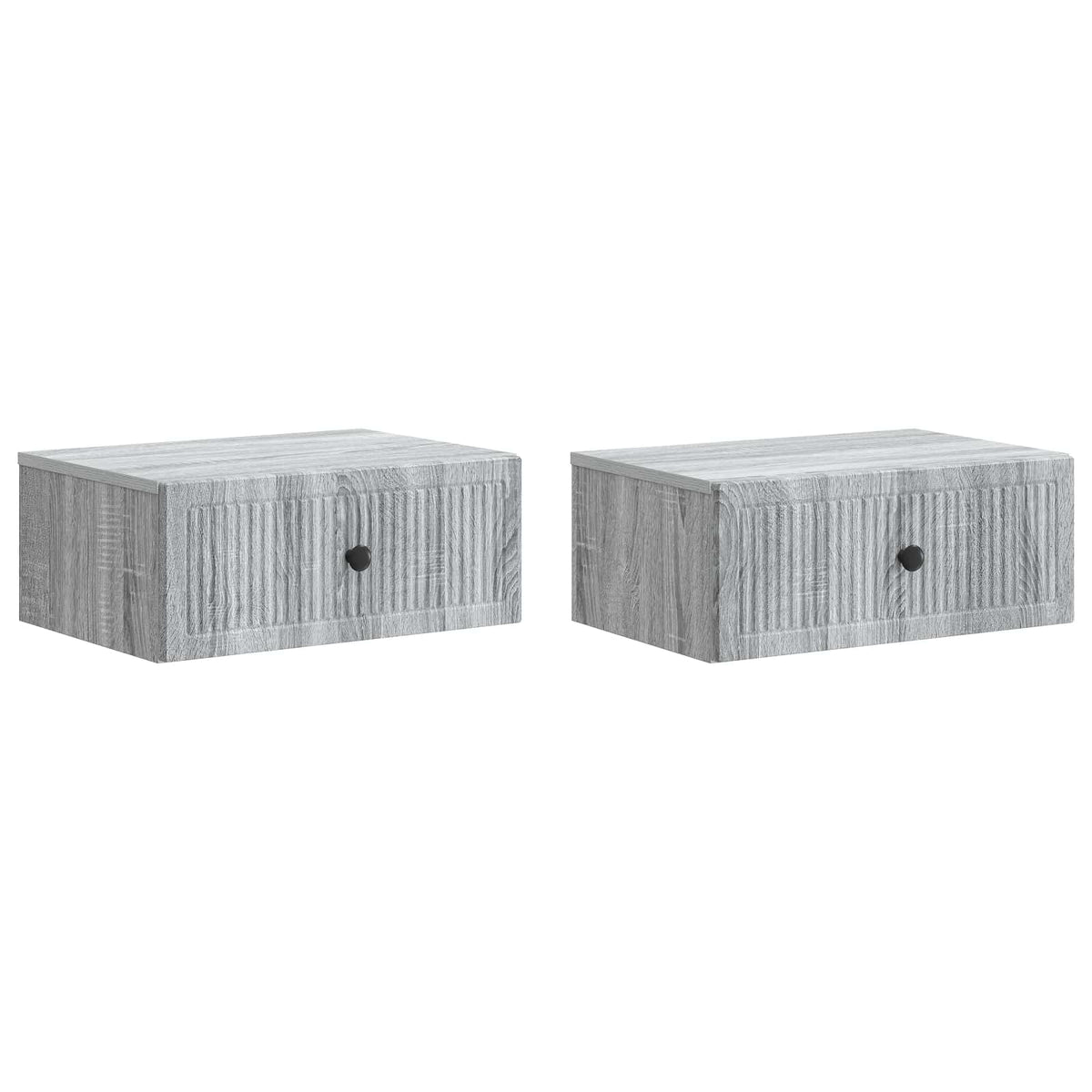 vidaXL Bedside Cabinet 2 pcs Grey Sonoma 49 x 34.5 x 20 cm
