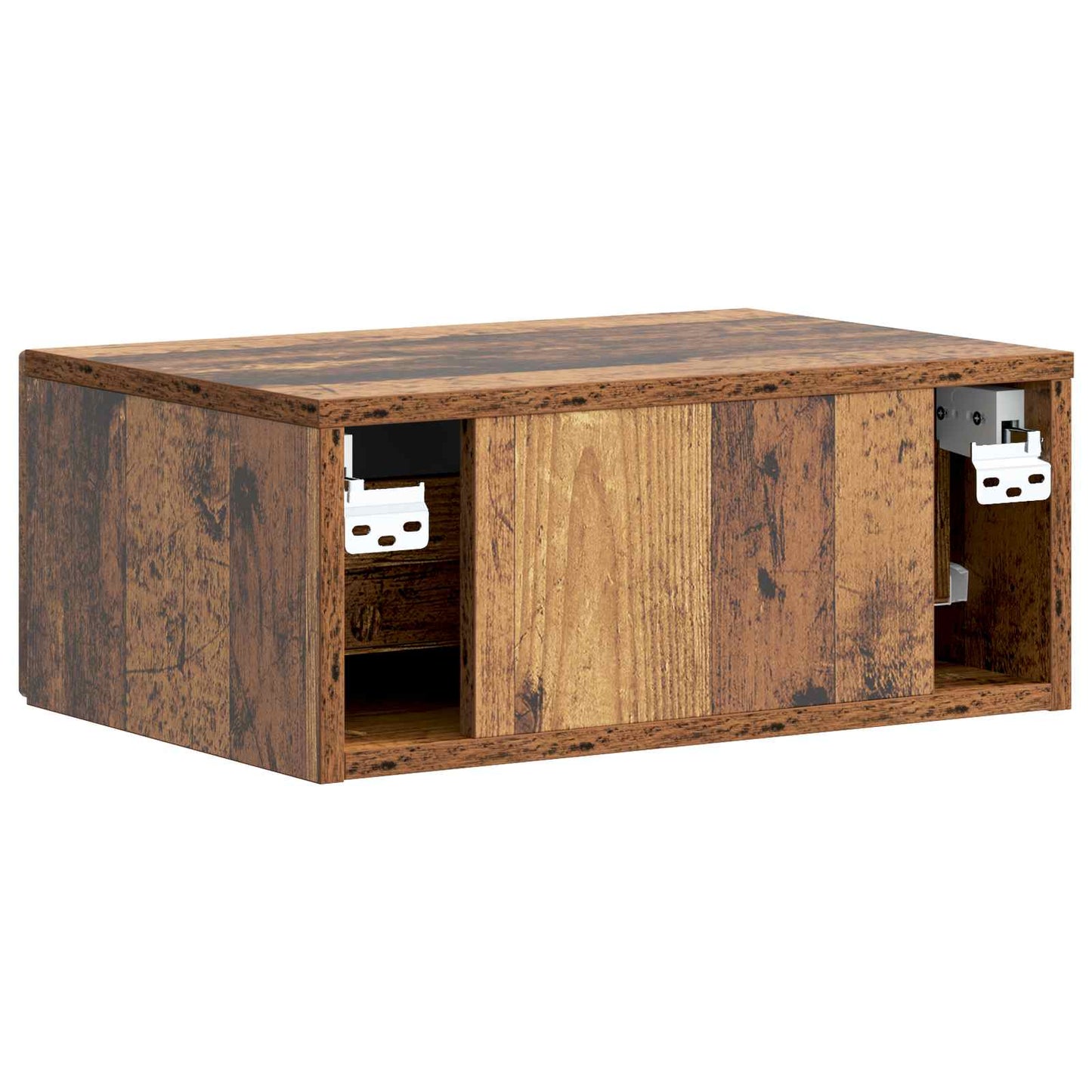 vidaXL Bedside Cabinet with Drawer 2 pcs Old Wood 49 x 34.5 x 20 cm