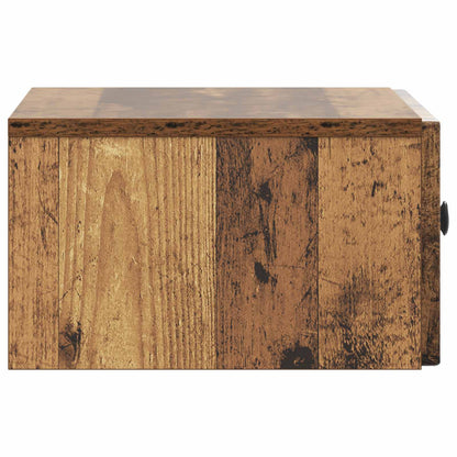 vidaXL Bedside Cabinet with Drawer 2 pcs Old Wood 49 x 34.5 x 20 cm