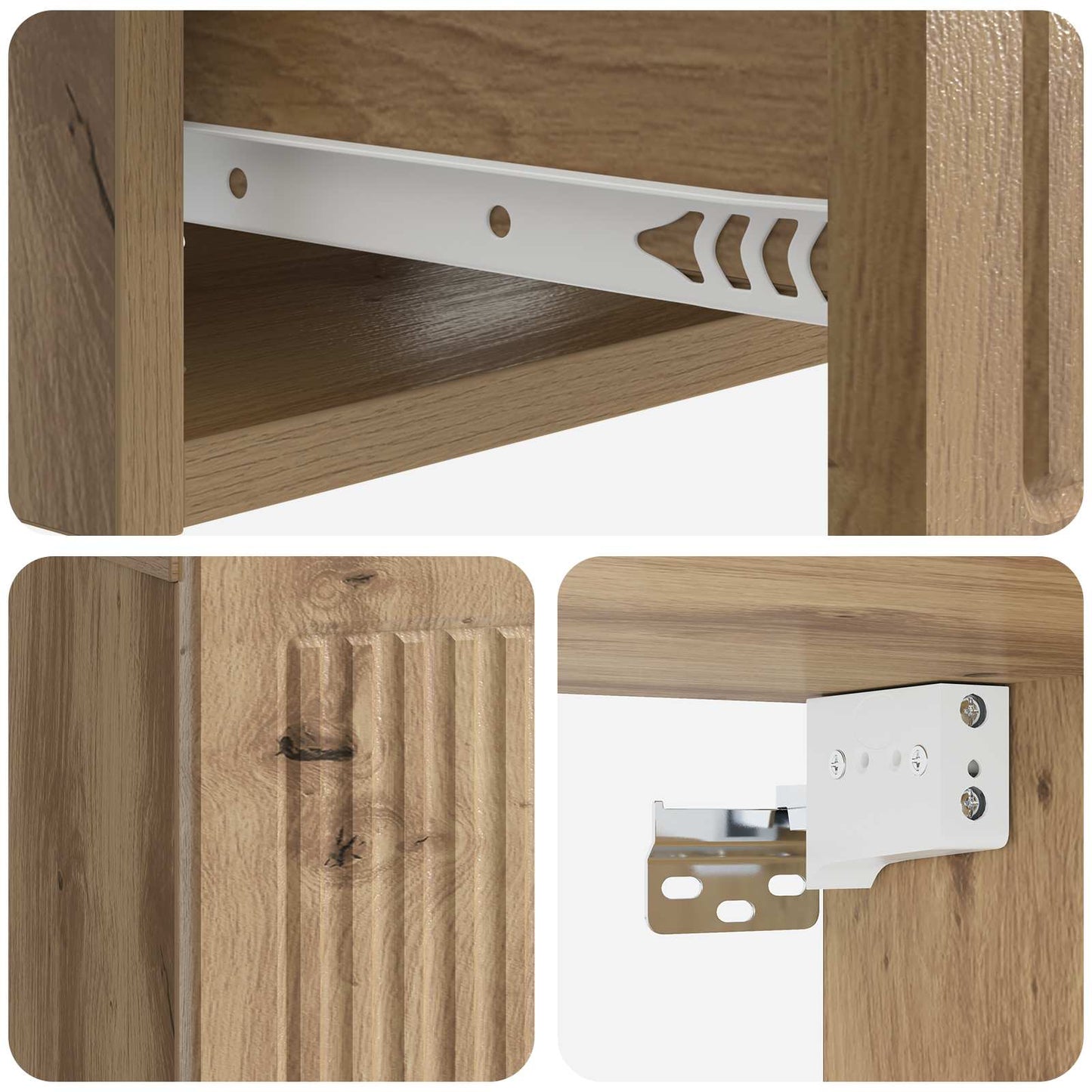 vidaXL Bedside Cabinet Artisan Oak 49 x 34.5 x 20 cm Engineered Wood