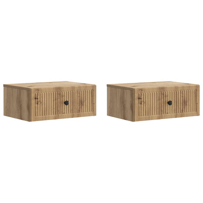vidaXL Bedside Cabinet 2 pcs Artisan Oak 49 x 34.5 x 20 cm