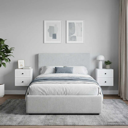 vidaXL Wall-Mounted Bedside Cabinet 2 pcs White 33 x 34.5 x 40 cm