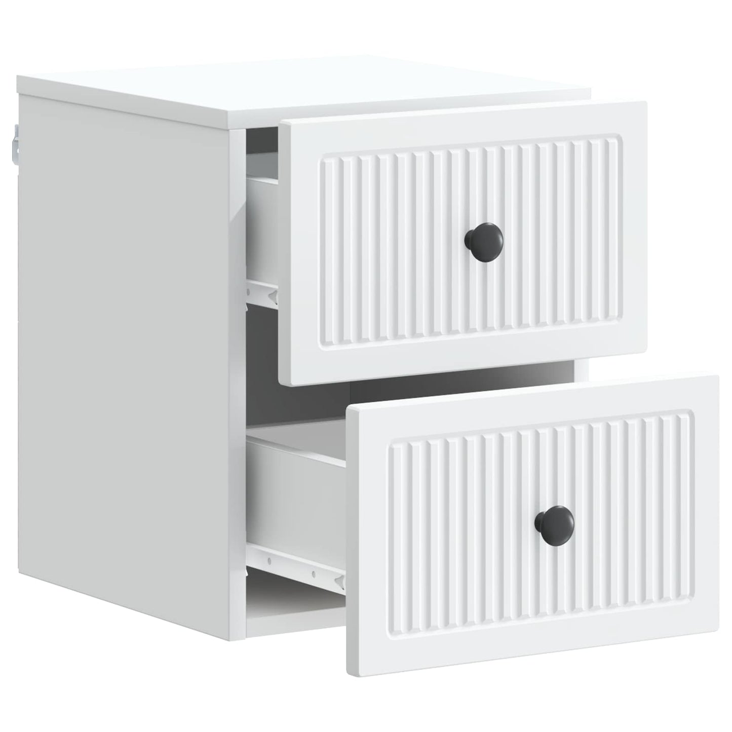 vidaXL Wall-Mounted Bedside Cabinet 2 pcs White 33 x 34.5 x 40 cm