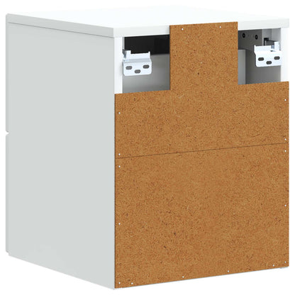 vidaXL Wall-Mounted Bedside Cabinet 2 pcs White 33 x 34.5 x 40 cm