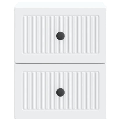 vidaXL Wall-Mounted Bedside Cabinet 2 pcs White 33 x 34.5 x 40 cm