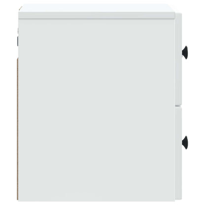 vidaXL Wall-Mounted Bedside Cabinet 2 pcs White 33 x 34.5 x 40 cm