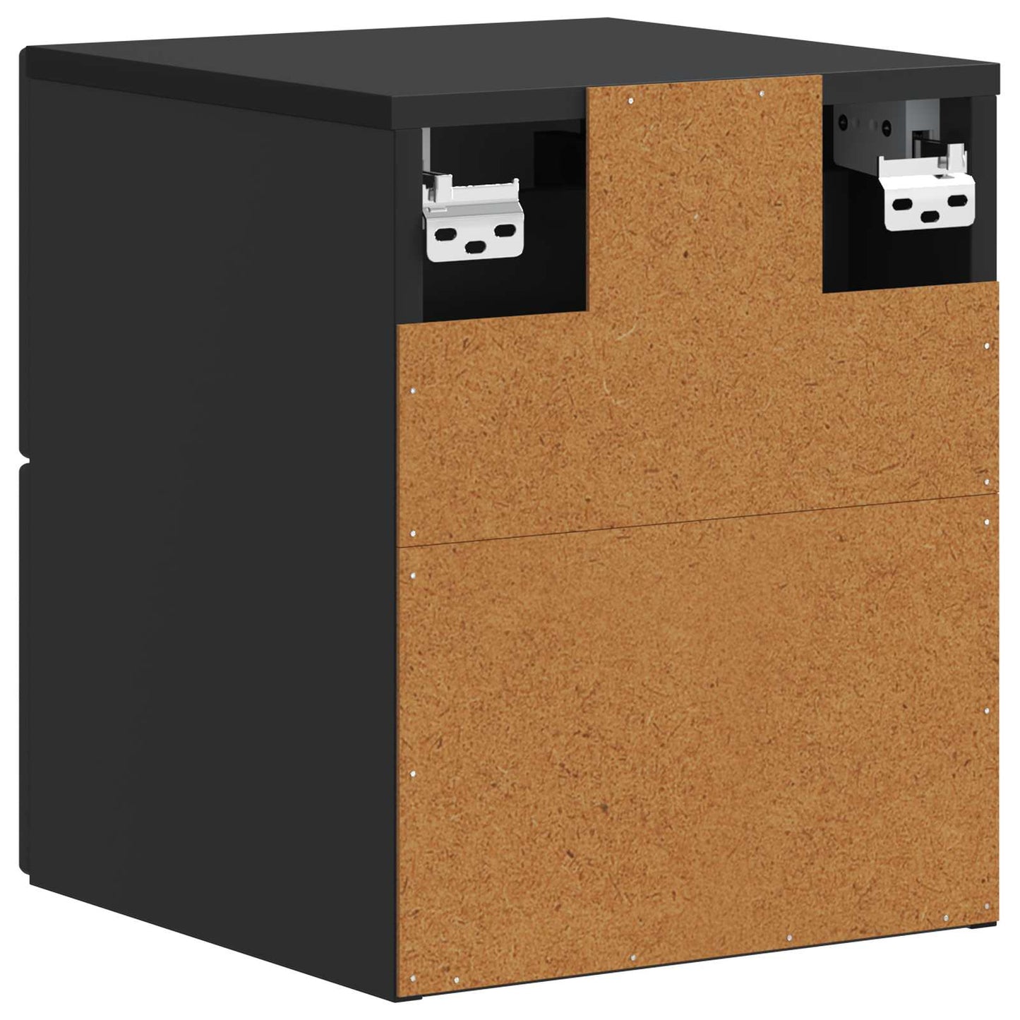 vidaXL Wall-Mounted Bedside Cabinet Black 33 x 34.5 x 40 cm