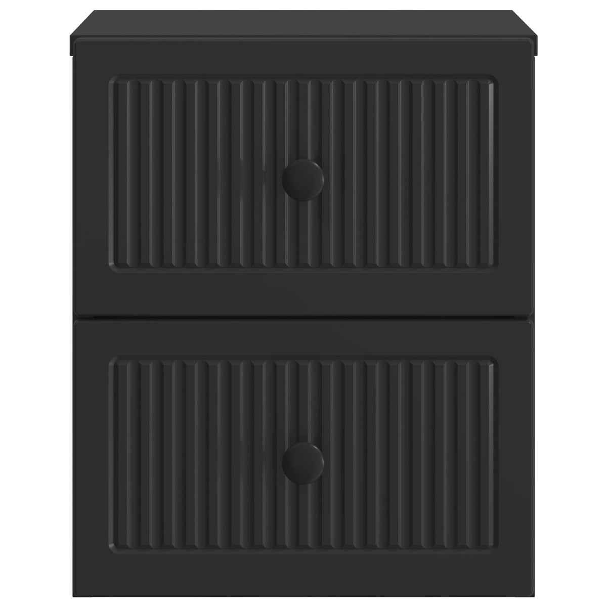 vidaXL Wall-Mounted Bedside Cabinet Black 33 x 34.5 x 40 cm