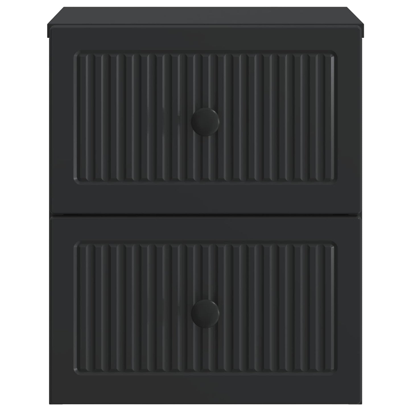 vidaXL Wall-Mounted Bedside Cabinet Black 33 x 34.5 x 40 cm