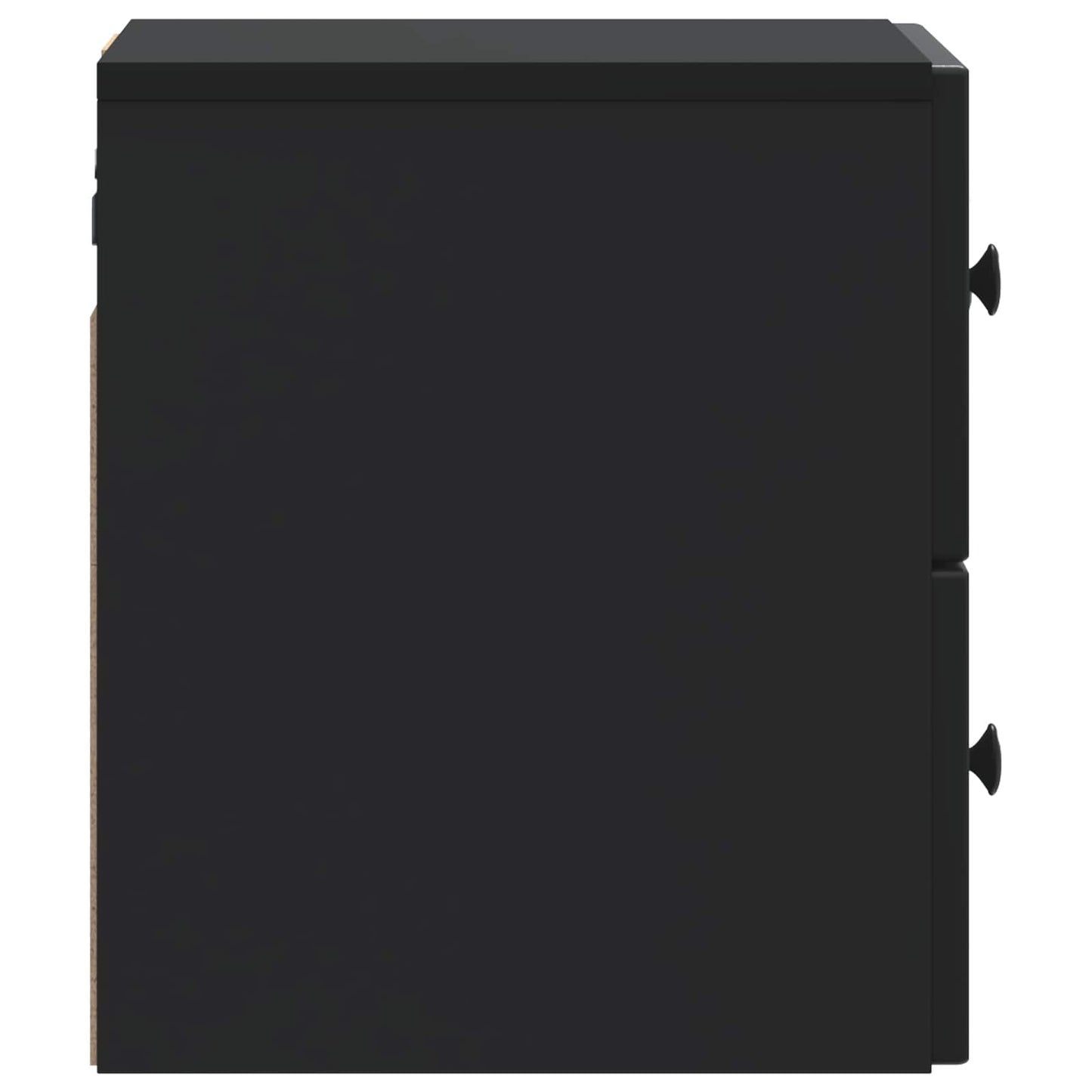 vidaXL Wall-Mounted Bedside Cabinet Black 33 x 34.5 x 40 cm