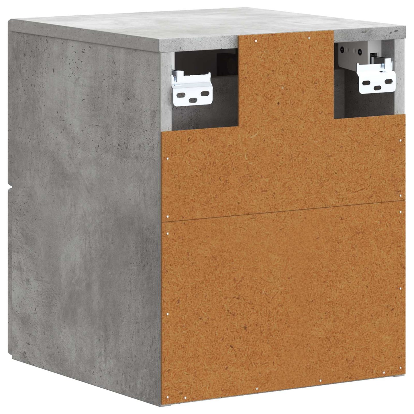 vidaXL Wall-Mounted Bedside Cabinet Concrete Grey 33 x 34.5 x 40 cm