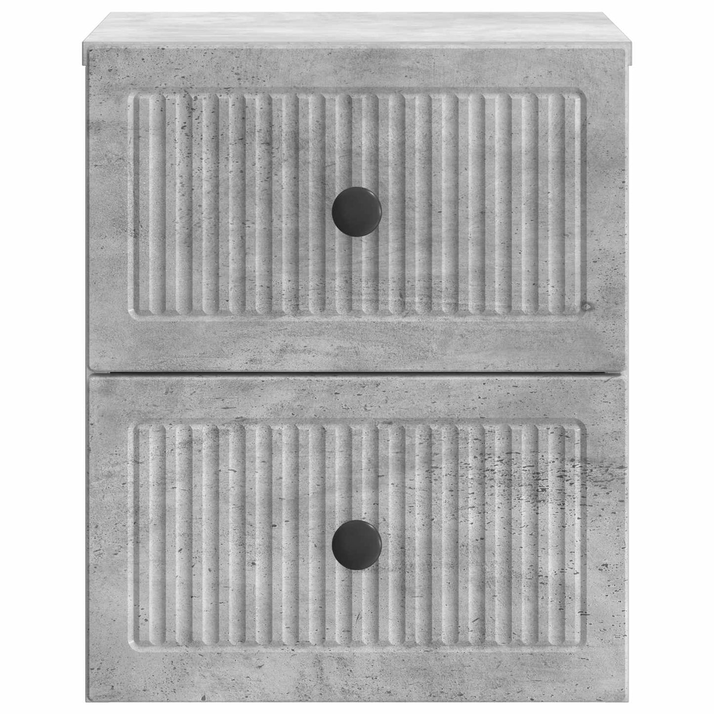 vidaXL Wall-Mounted Bedside Cabinet Concrete Grey 33 x 34.5 x 40 cm