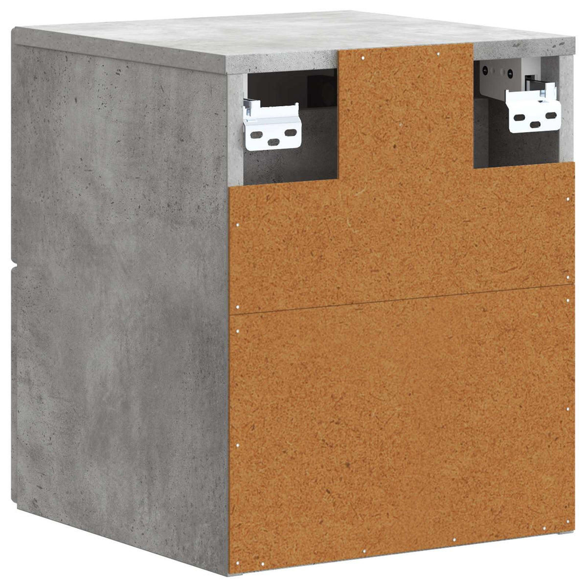 vidaXL Wall-Mounted Bedside Cabinet 2 pcs Concrete Grey