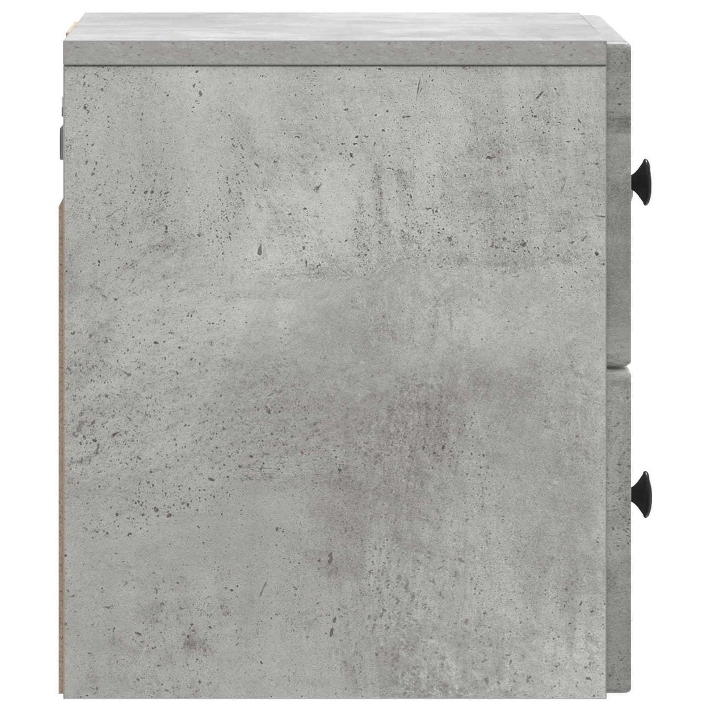 vidaXL Wall-Mounted Bedside Cabinet with Drawer 2 pcs Concrete Grey