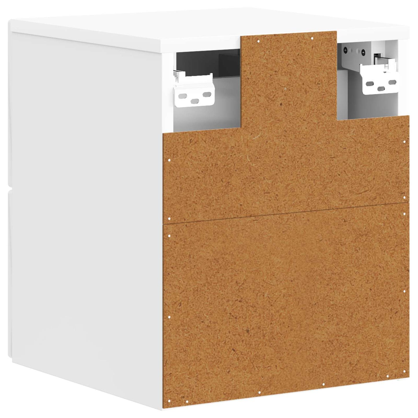 vidaXL Wall-Mounted Bedside Cabinet High Gloss White 33 x 34.5 x 40 cm