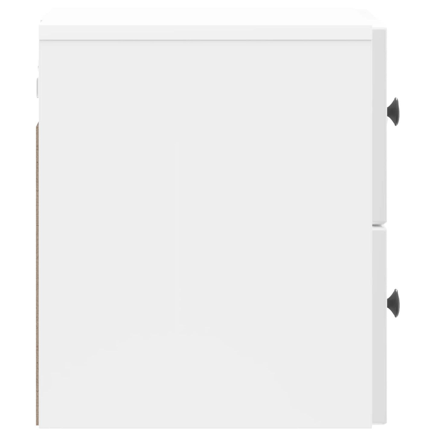 vidaXL Wall-Mounted Bedside Cabinet High Gloss White 33 x 34.5 x 40 cm