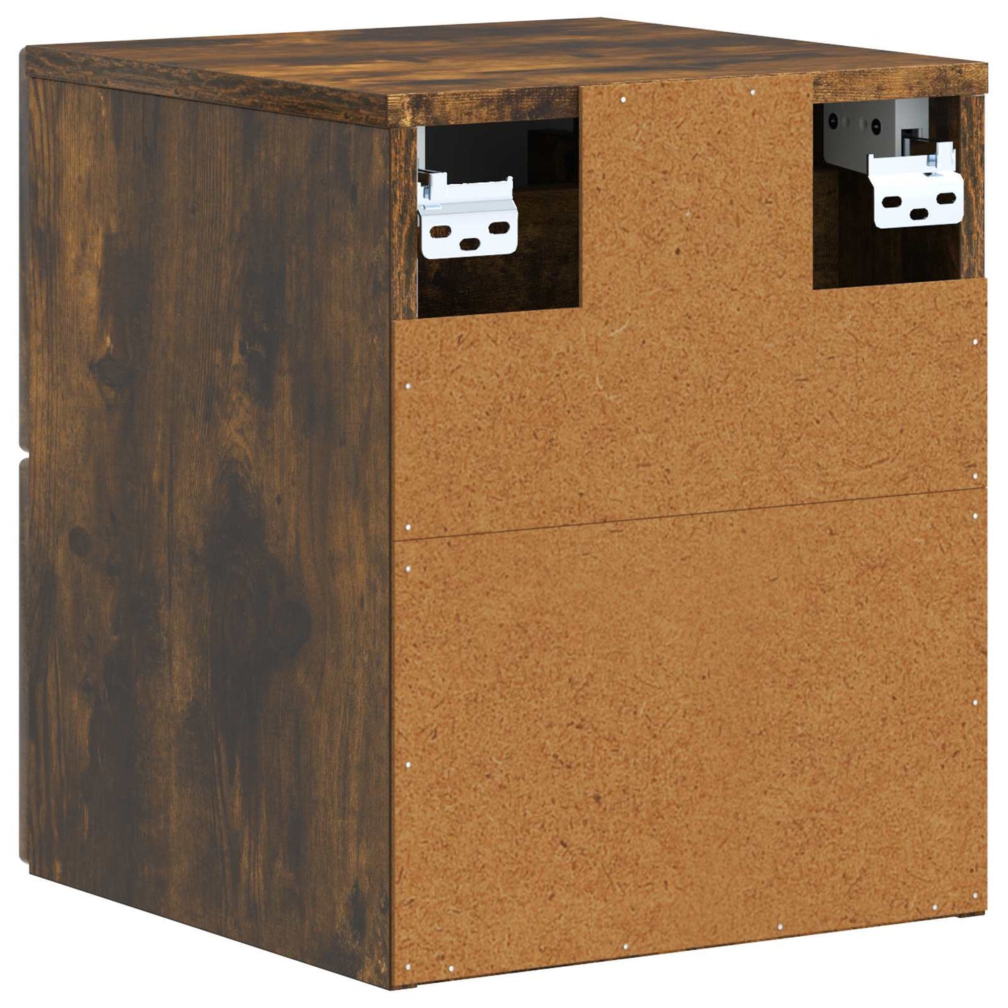 vidaXL Wall-Mounted Bedside Cabinet Smoked Oak 33 x 34.5 x 40 cm