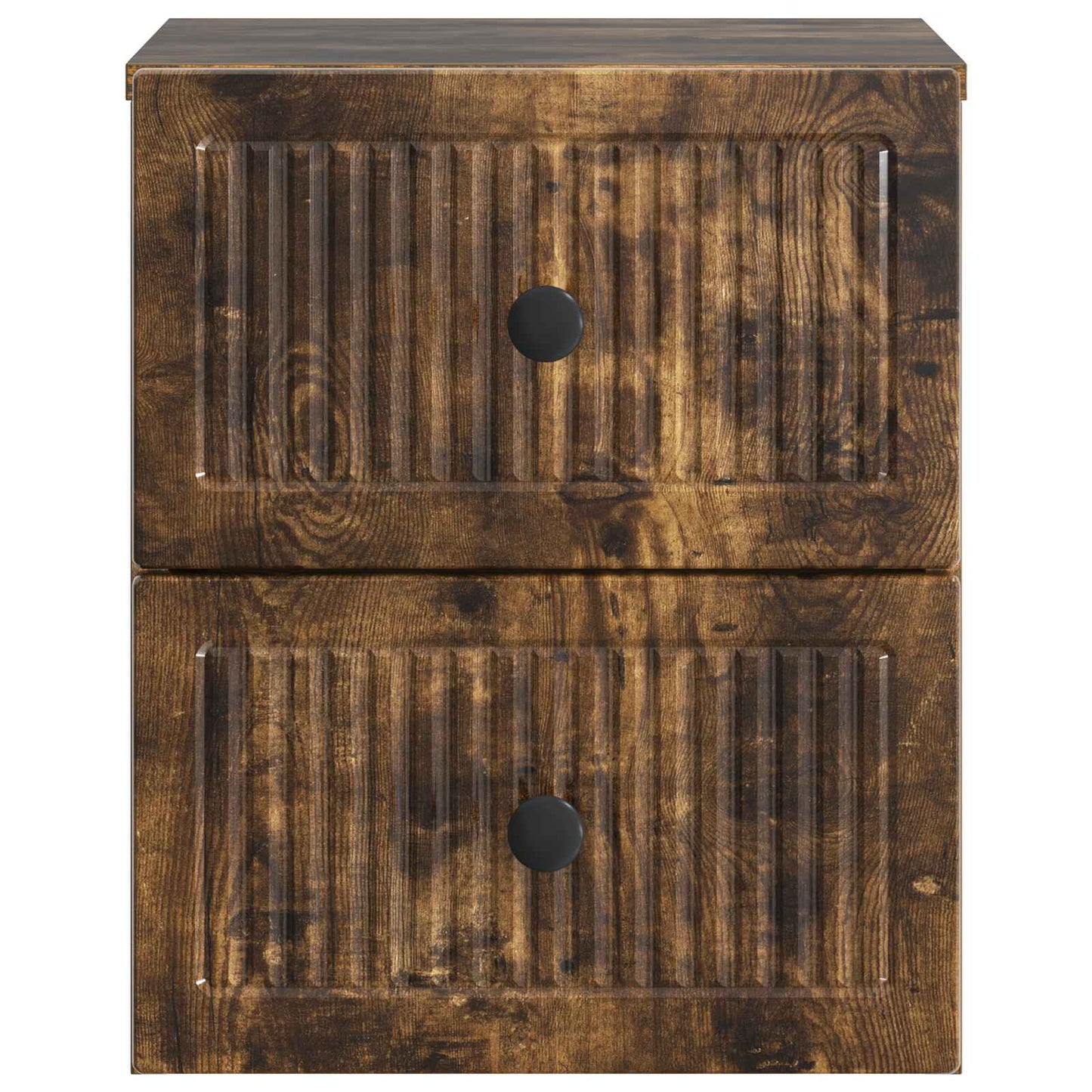 vidaXL Wall-Mounted Bedside Cabinet Smoked Oak 33 x 34.5 x 40 cm