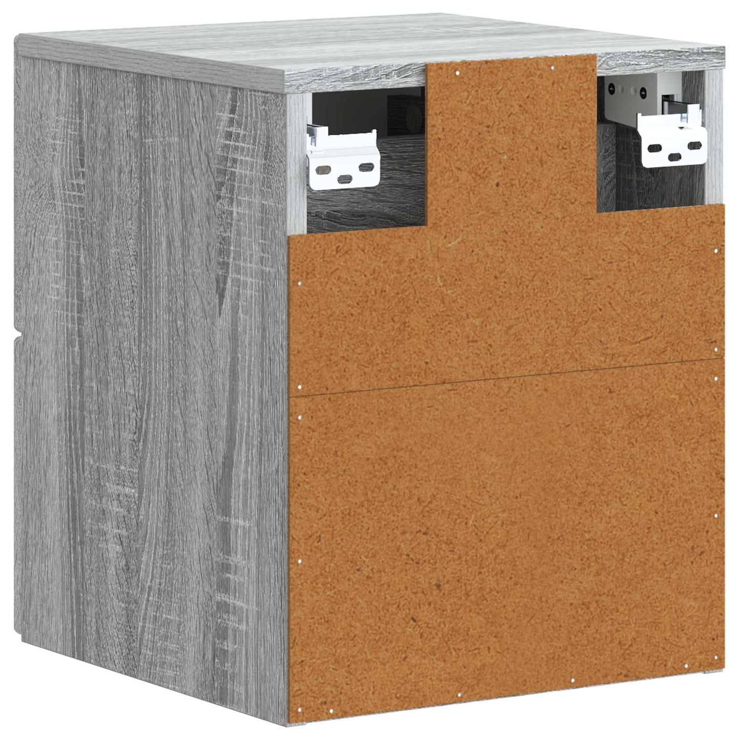vidaXL Wall-Mounted Bedside Cabinet Grey Sonoma 33 x 34.5 x 40 cm