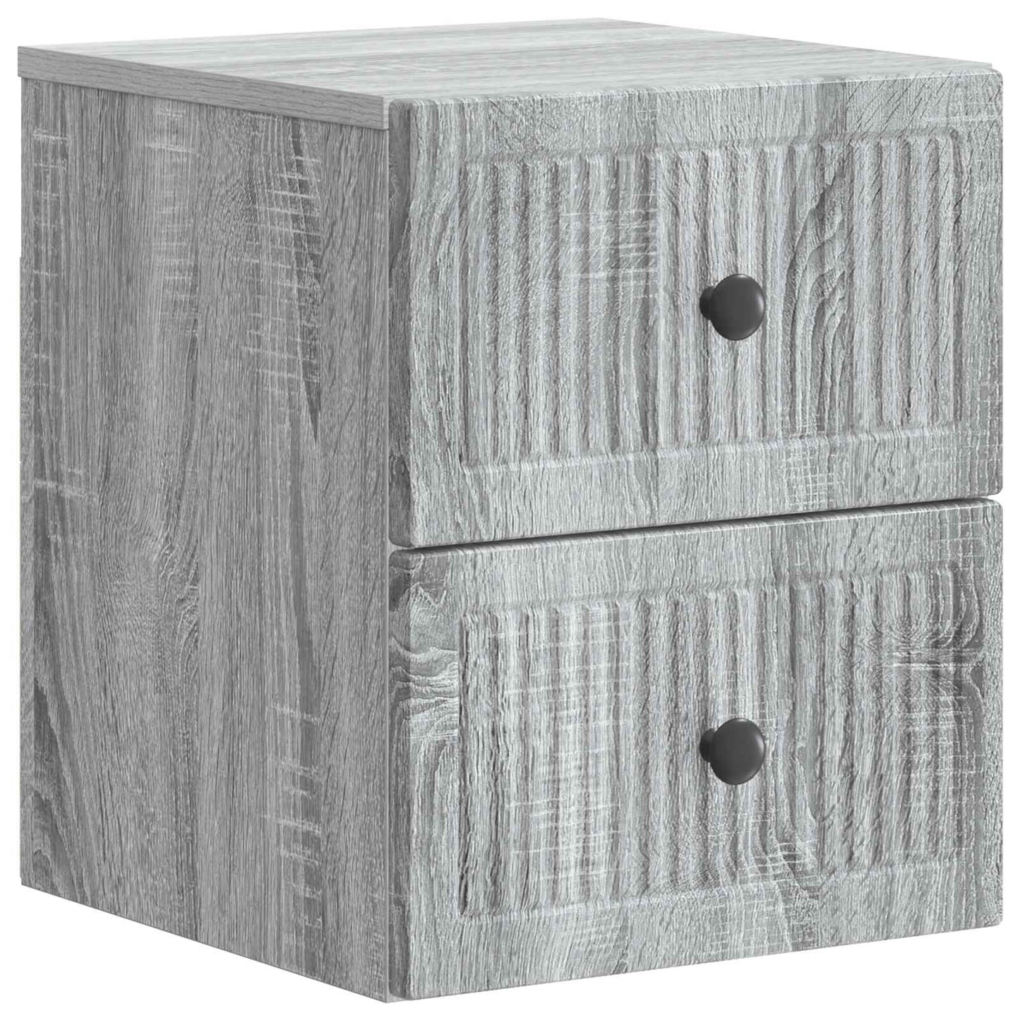 vidaXL Wall-Mounted Bedside Cabinet 2 pcs Grey Sonoma Engineered Wood