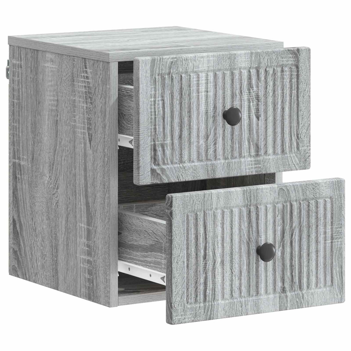 vidaXL Wall-Mounted Bedside Cabinet 2 pcs Grey Sonoma Engineered Wood