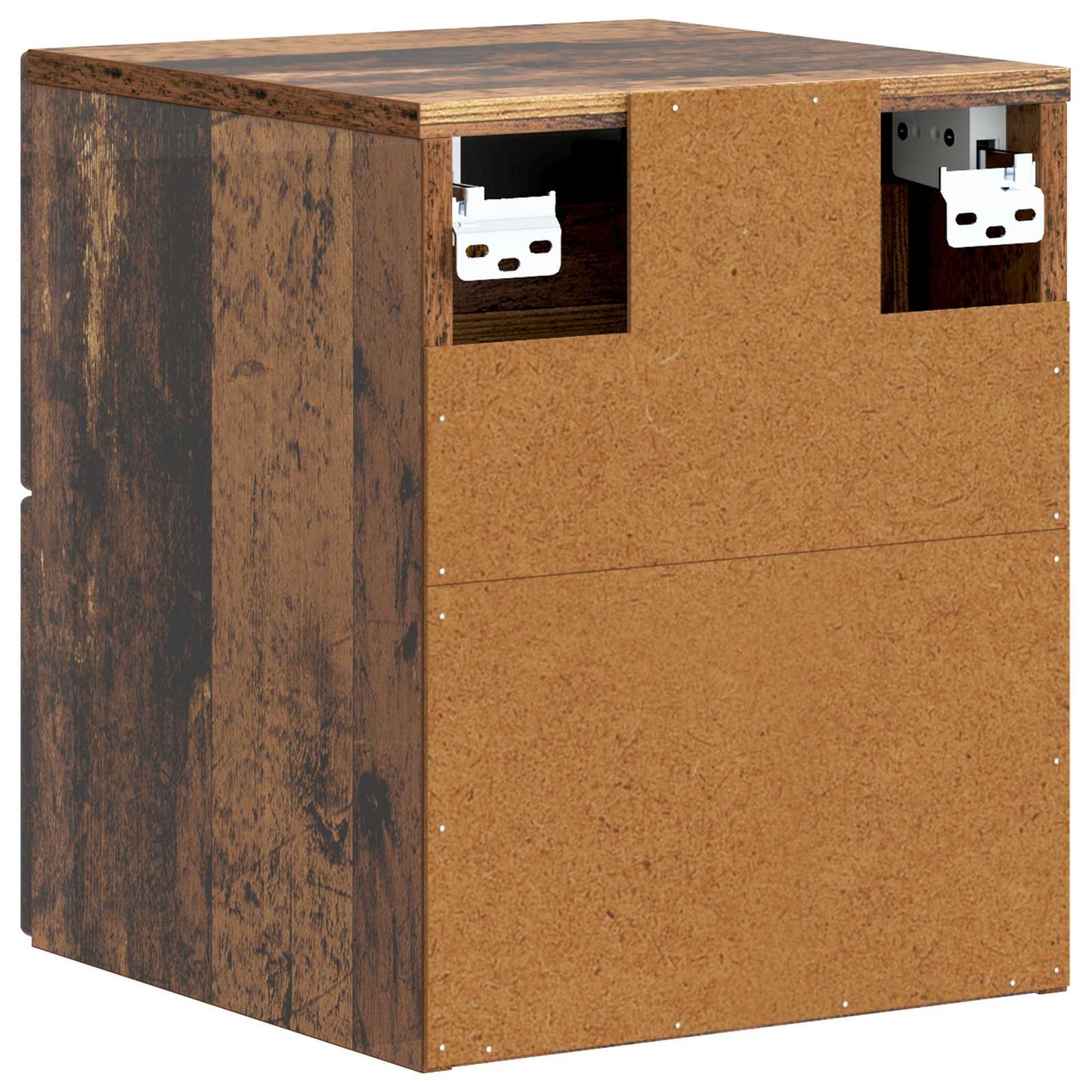 vidaXL Wall-Mounted Bedside Cabinet Old Wood 33 x 34.5 x 40 cm