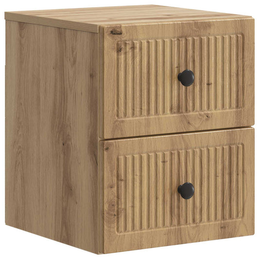 vidaXL Wall-Mounted Bedside Cabinet Artisan Oak 33 x 34.5 x 40 cm