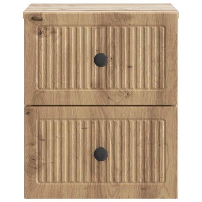 vidaXL Wall-Mounted Bedside Cabinet 2 pcs Artisan Oak Engineered Wood