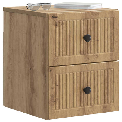 vidaXL Wall-Mounted Bedside Cabinet 2 pcs Artisan Oak Engineered Wood