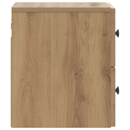 vidaXL Wall-Mounted Bedside Cabinet 2 pcs Artisan Oak Engineered Wood