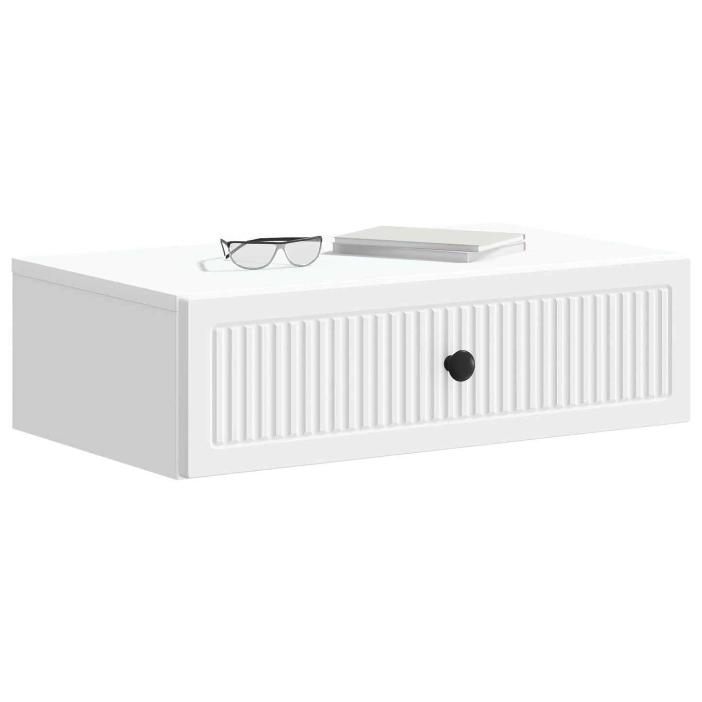 vidaXL Wall-Mounted Side Table White 59 x 34.5 x 17 cm Engineered Wood