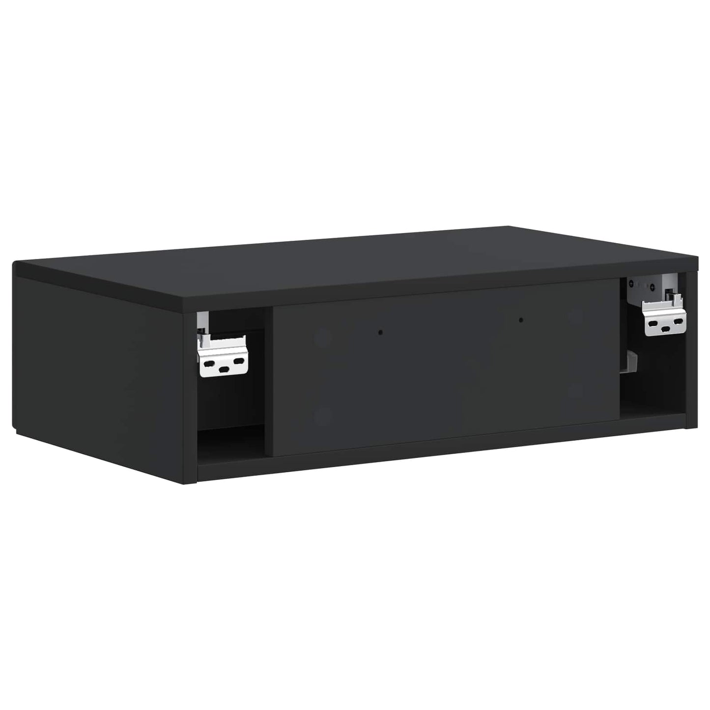 vidaXL Wall-Mounted Side Table Black 59 x 34.5 x 17 cm Engineered Wood
