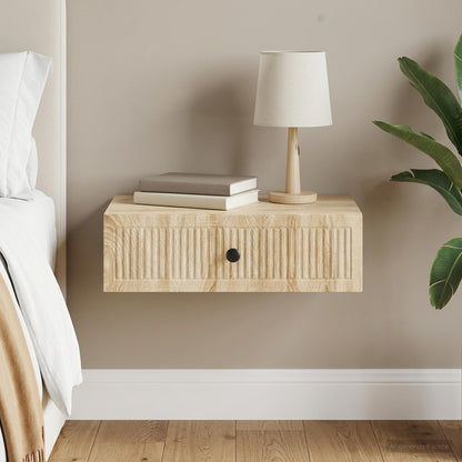 vidaXL Wall-Mounted Side Table Sonoma Oak 59 x 34.5 x 17 cm