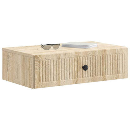 vidaXL Wall-Mounted Side Table Sonoma Oak 59 x 34.5 x 17 cm