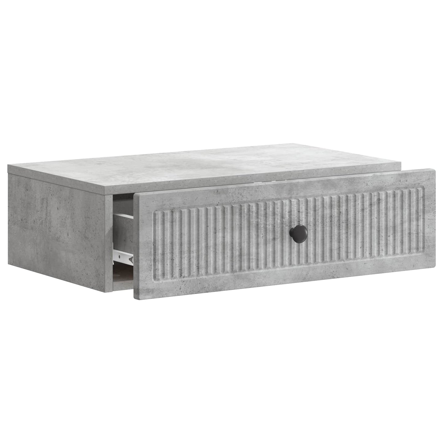 vidaXL Wall-Mounted Side Table Concrete Grey 59 x 34.5 x 17 cm