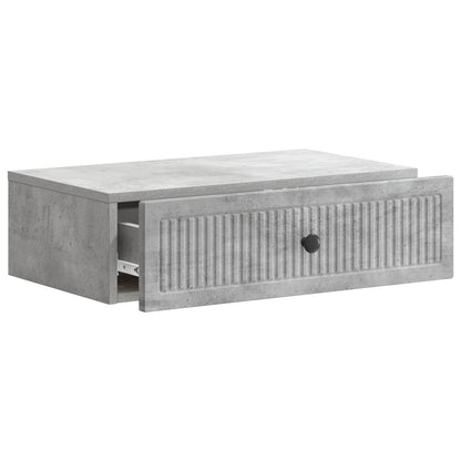 vidaXL Wall-Mounted Side Table Concrete Grey 59 x 34.5 x 17 cm