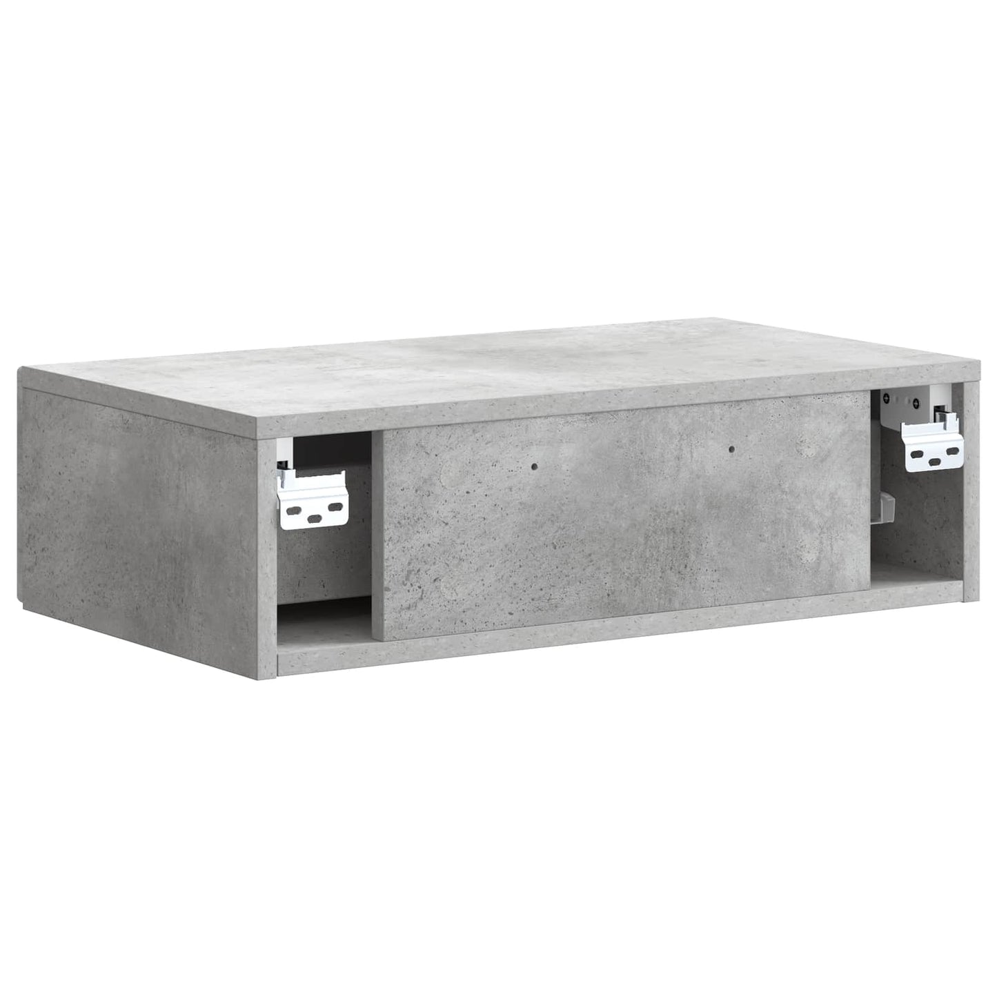 vidaXL Wall-Mounted Side Table Concrete Grey 59 x 34.5 x 17 cm