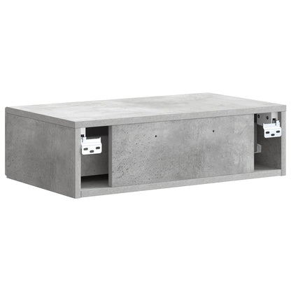 vidaXL Wall-Mounted Side Table Concrete Grey 59 x 34.5 x 17 cm